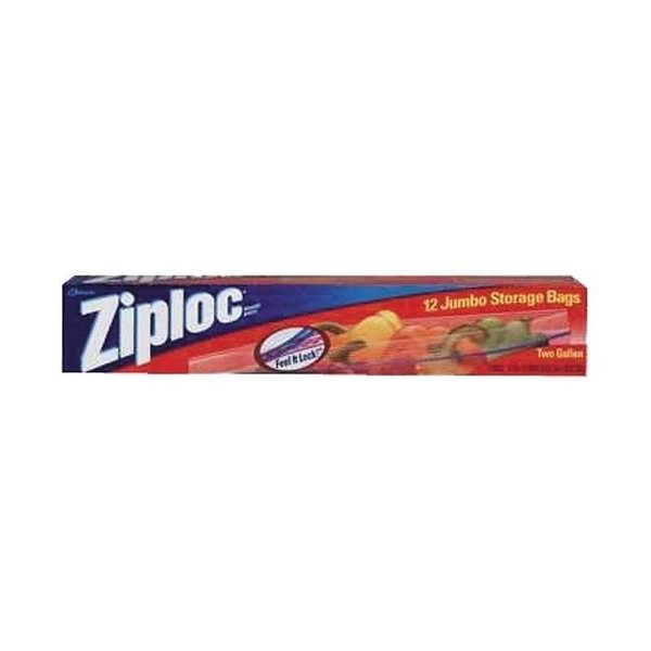 Ziploc 0 Storage Bag, 2 gal Capacity, Plastic 1143